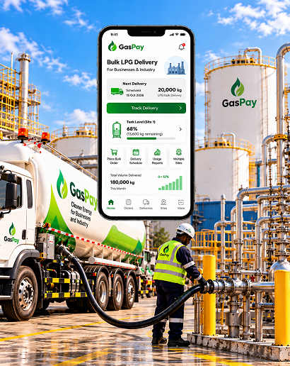 gaspay lpg delivery facility interface